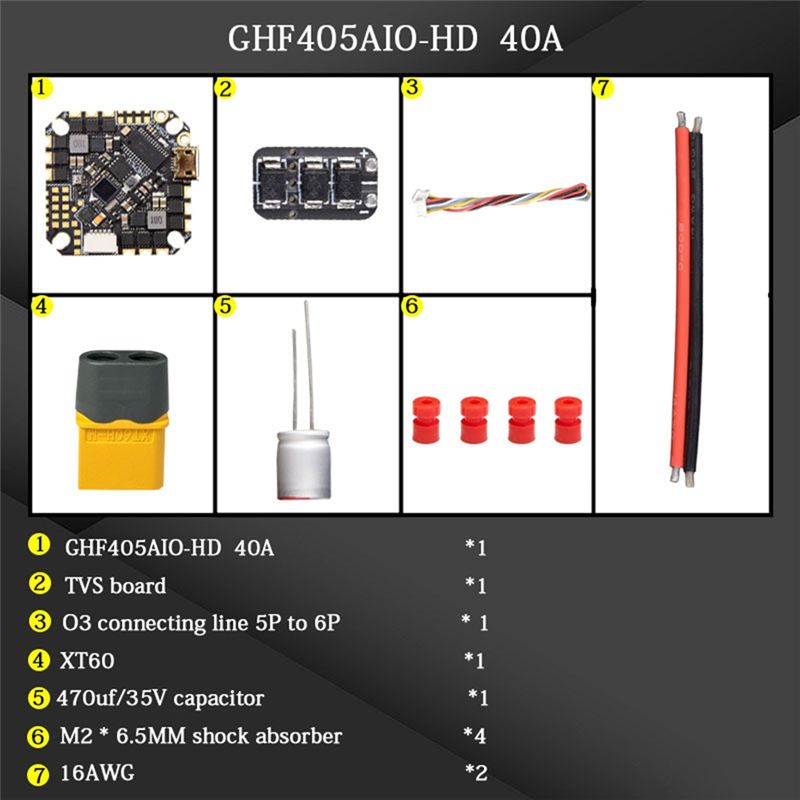 ABTI-GHF405AIO-HD 40A AIO Flig - огляд і ціна Fpv Drone Esc