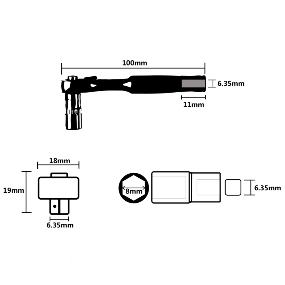 GEMFAN WL-06 1/4 ratchet wrenc - огляд і ціна Fpv Drone Tool Kit